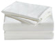 Dobby Stripe Sheet Set with Pillowcases Soft 1800 Count Bamboo Feel Deep Pockets
