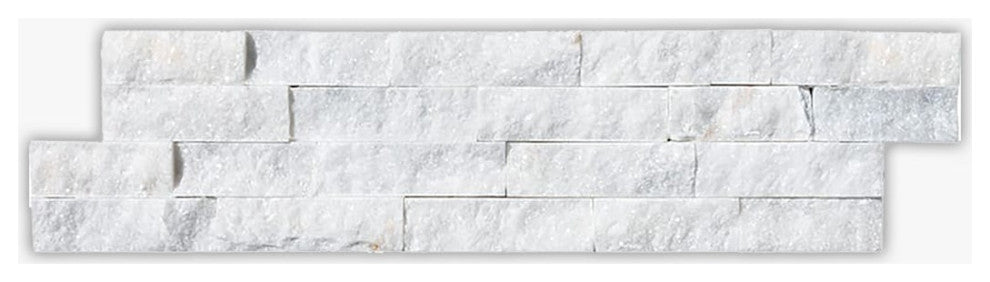 Carrara T Rock Face 6x24 Marble Wall Tile