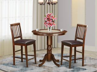 3 Pc Pub Table Set -Pub Table And 2 Counter Height Chairs