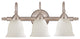 Brunswick 3-Light Vanity Fixture, Satin Nickel