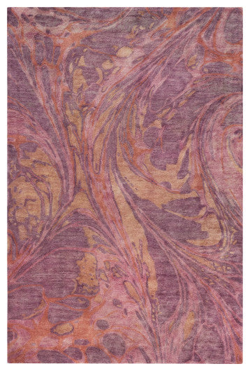 Surya Pisces PIS-1005 8'x10' Rug, Rose/Eggplant/Burnt Orange/Camel
