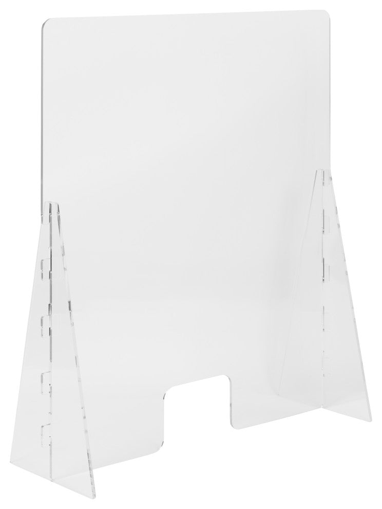 Acrylic Free-Standing Register Shield / Sneeze Guard, 35"H x 42"L
