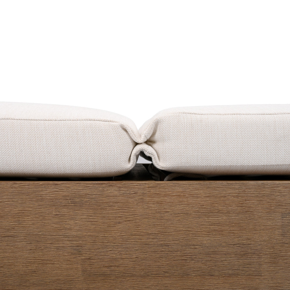 Safavieh Couture Indoor-Outdoor Blanquilla Chaise Lounge, Natural/Beige