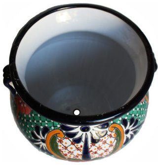 Medium Paracho Mexican Talavera Ceramic Pot