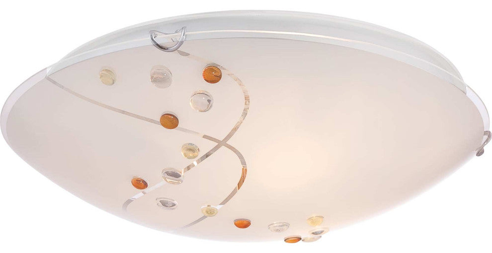 Quoizel PCSL1616 Stellar 3 Light 16"W Flush Mount Ceiling Fixture - Polished