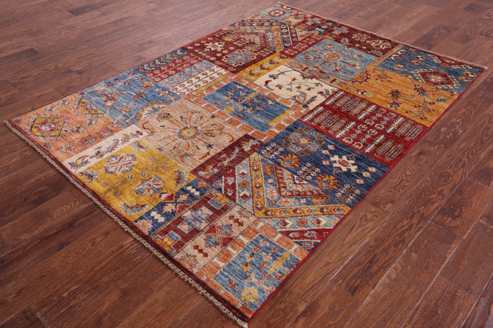 Super Kazak Hand Knotted Wool Rug 5' 0" X 6' 11" Q11099