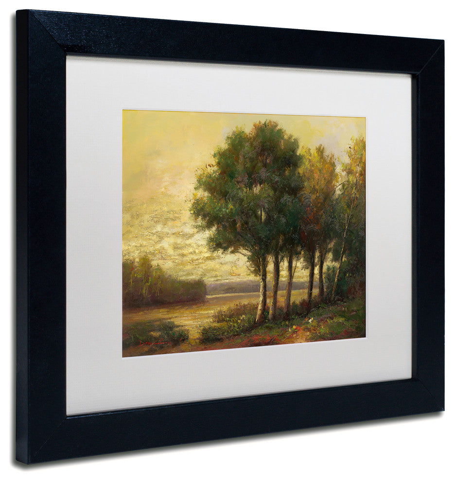 Daniel Moises 'Tranquility' Framed Art, Black Frame, 11"x14", White Matte