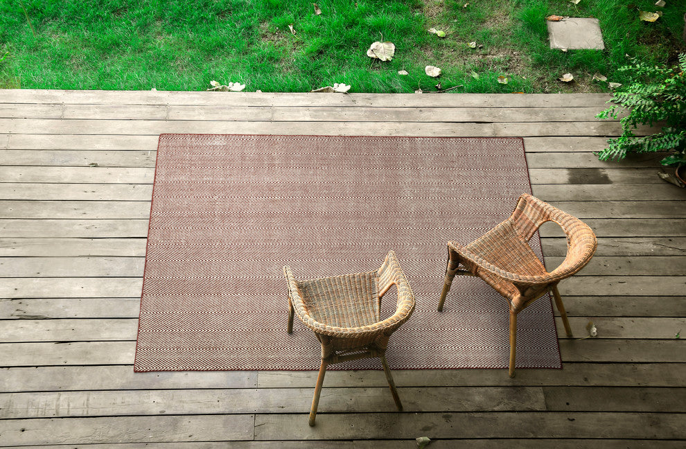 Kaleen Ziggy Hand woven Indoor/Outdoor Polyester Area Rug Denim, 9'x12'