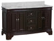 Katherine 60" Bath Vanity, Chocolate, Carrara Marble, Double Vanity
