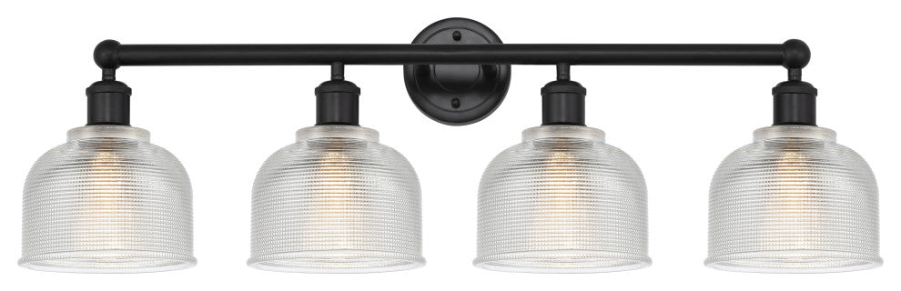 Innovations 616-4W-BK-G412 4 Light 32.5" Bath Vanity Light, Matte Black