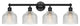 Innovations 616-4W-BK-G412 4 Light 32.5" Bath Vanity Light, Matte Black