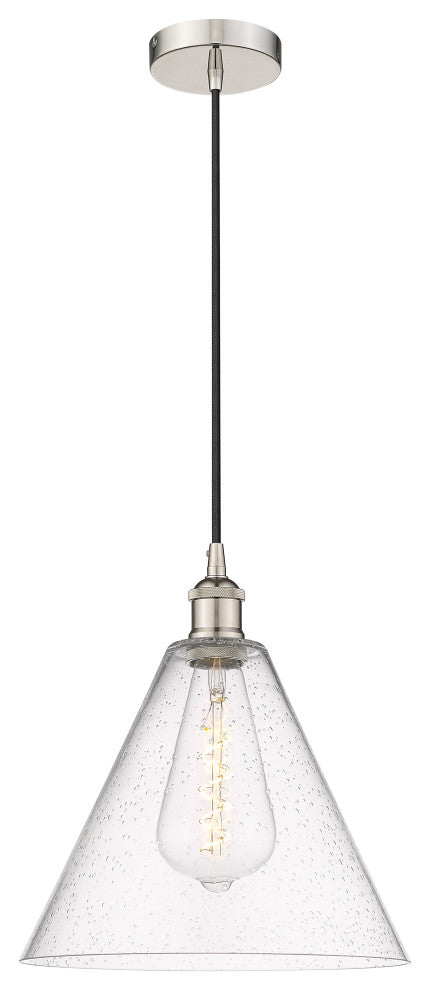 Innovations 616-1P-PN-GBC-124-LED Edison 1 Light Mini Pendant, Polished Nickel