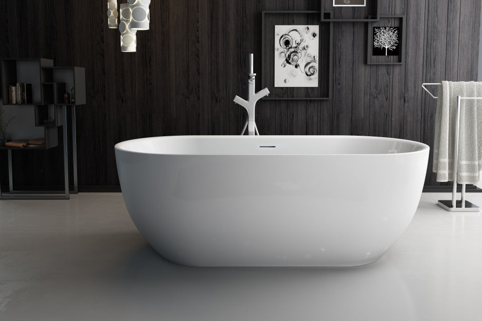 Bevier 67" Freestanding Bathtub with no faucet