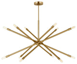 Eastyn 12-Light Indoor Extra Large Chandelier, Burnished Brass Gold