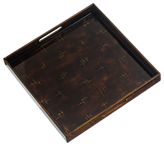 Brown Lacquer Square Tray