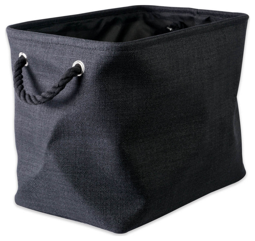 Polyester Bin Variegated Black Rectangle Medium 16"x10"x12"