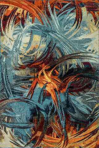 ZODIAC 6622-536 Blue, Multi Area Rug, 7.10'x10.10'
