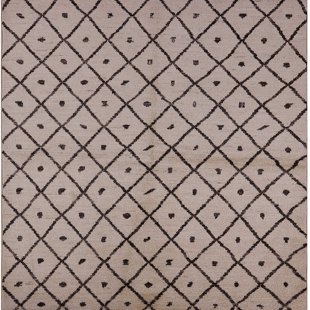 Ahgly Company Indoor Square Mid-Century Modern Area Rugs, 3' Square