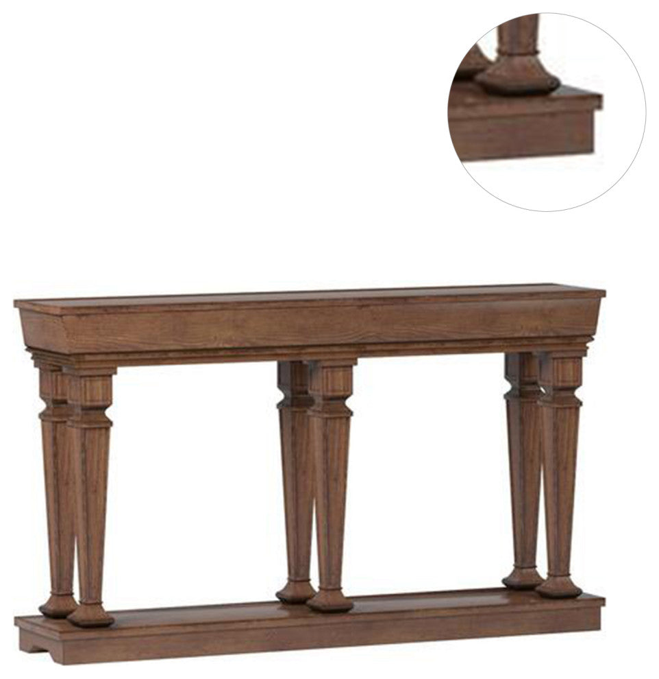 60 Inch Rectangular Console Table, Oak