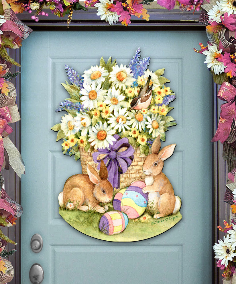 Spring Bunnies Easter Door Decor