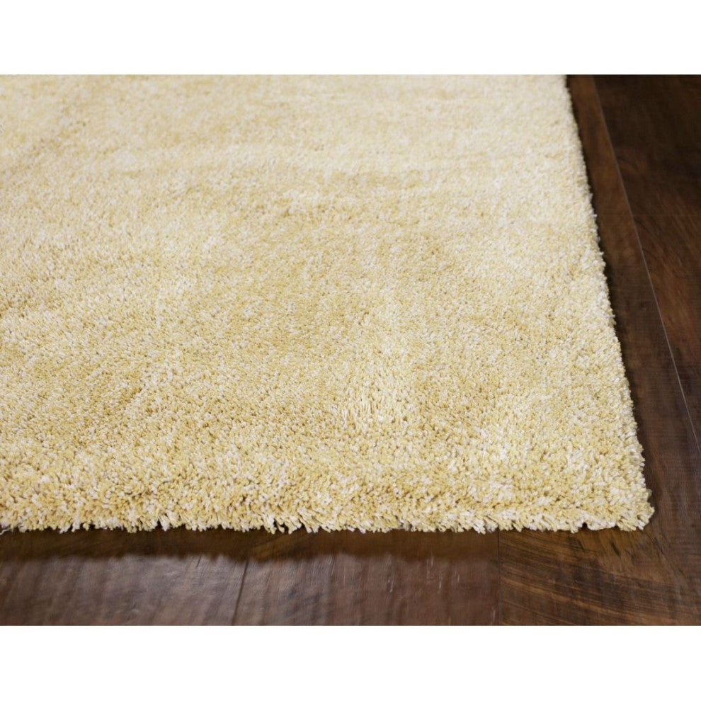 KAS Bliss 1586 Yellow Heather Shag Area Rug, 7'6" X 9'6"