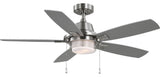 Freestone 52" 5-Blade Brushed Nickel Ceiling Fan With LED Lamped Light Kit