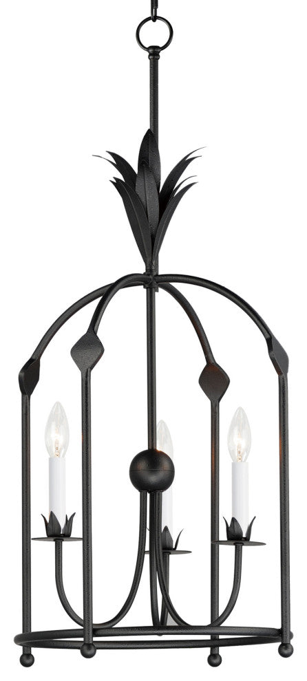 Maxim 2884 Paloma 3 Light 15"W Taper Candle Pendant - Anthracite
