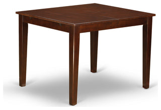 A Dining Set Of Two Parson Chairs, 12" Butterfly Leaf Rectangle Table, Mahogany