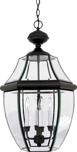 Quoizel NY1180K Four Light Outdoor Hanging Lantern Newbury Mystic Black