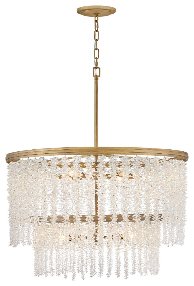 Fredrick Ramond Rubina Medium Chandelier, Burnished Gold