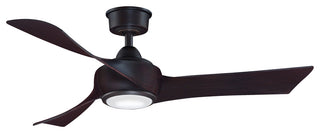 Fanimation Wrap Custom Ceiling Fan Dark Bronze/Dark Walnut with LED Light, 48"