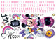Minnie Mouse Peel and Stick Giant Wall Decals With Alphabet