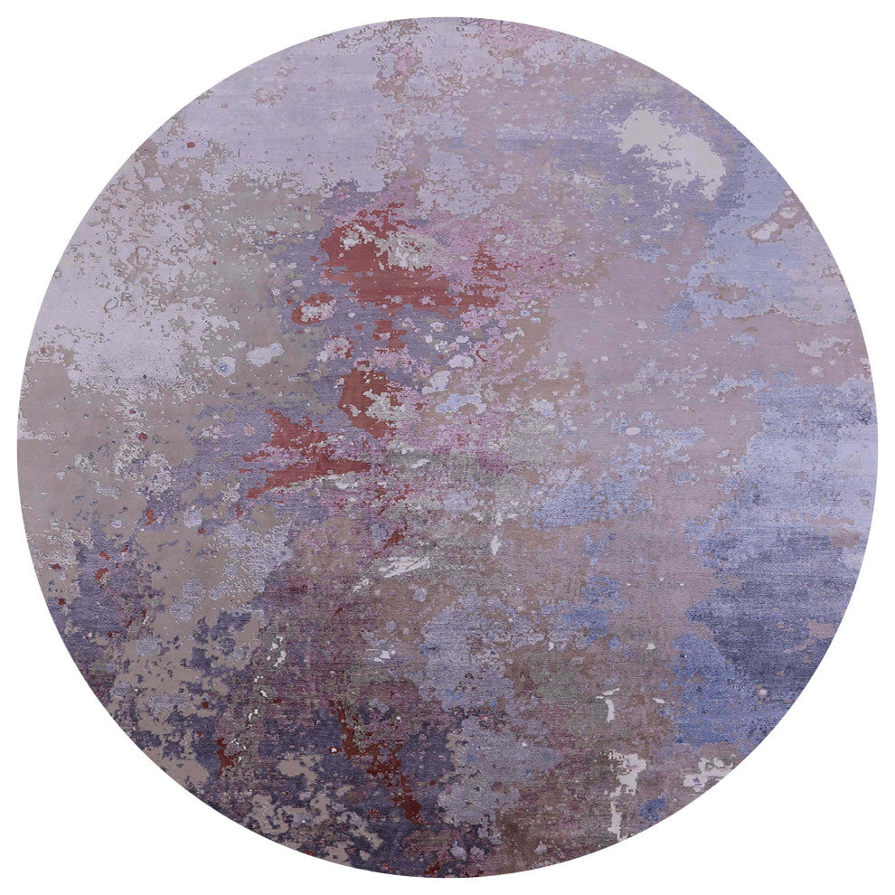Ahgly Company Indoor Round Mid-Century Modern Area Rugs, 6' Round