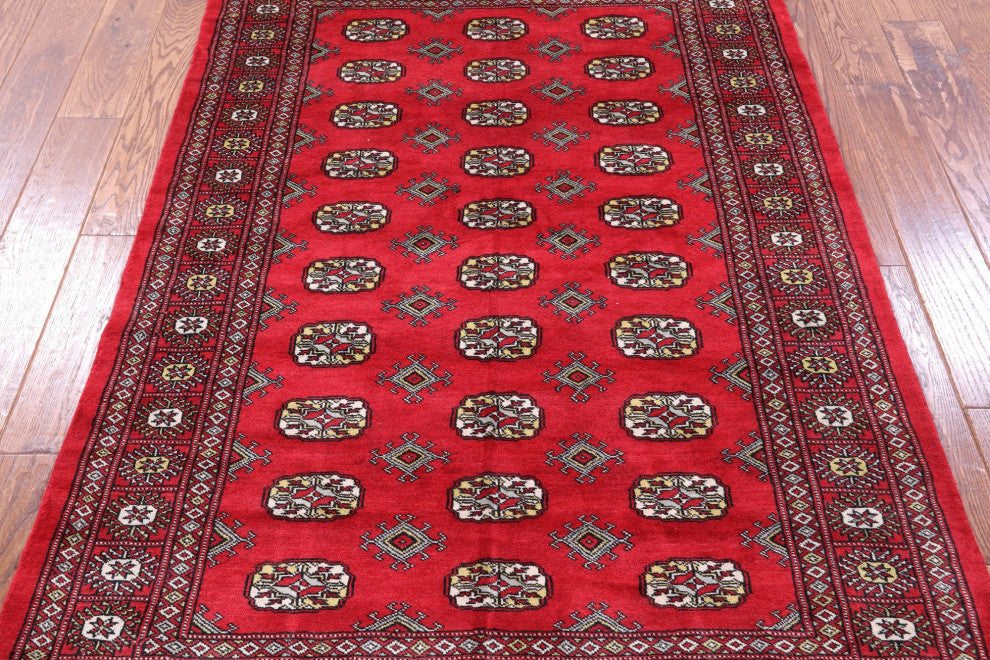 Signed Silky Bokhara Handmade Rug 4' 1" X 6' 2" - Q13766