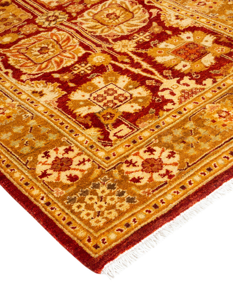 Ottoman, One-of-a-Kind Hand-Knotted Area Rug Red, 2' 6" x 10' 5"