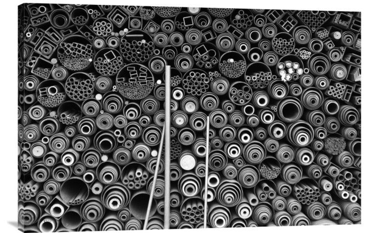 "3 More Pipes" Stretched Canvas Giclee by Donghee Han, 30"x20"