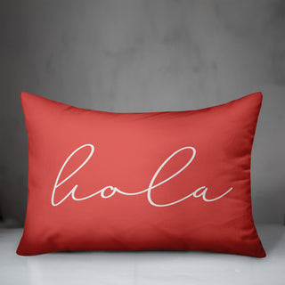 Hola Thin Script Outdoor Lumbar Pillow