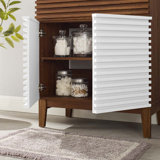 Render 30" Bathroom Vanity Cabinet, White Walnut White