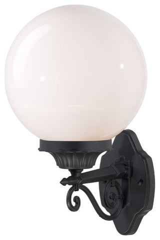 Matte Black Round Acrylic Globe Wall Sconce