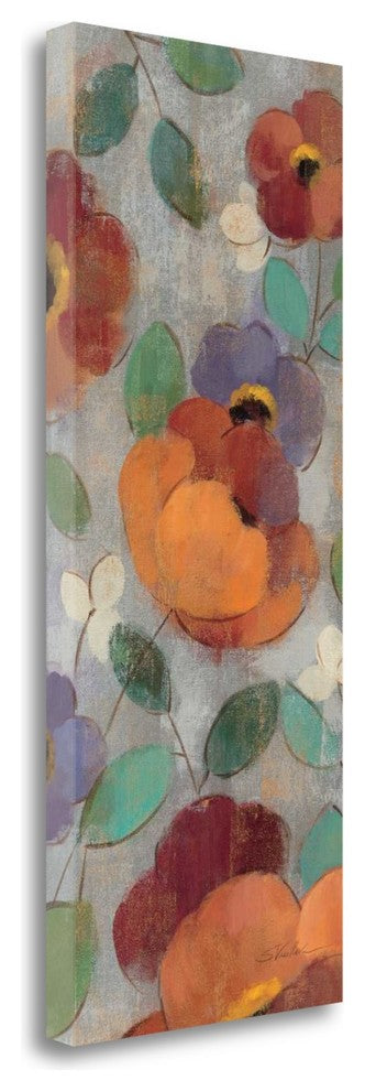 "Urban Floral Panel I" By Silvia Vassileva, Giclee Print on Gallery Wrap Canvas