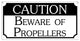 Caution Beware Of Propellers, Aluminum Plane Aircraft Airport Sign, 6"x12"