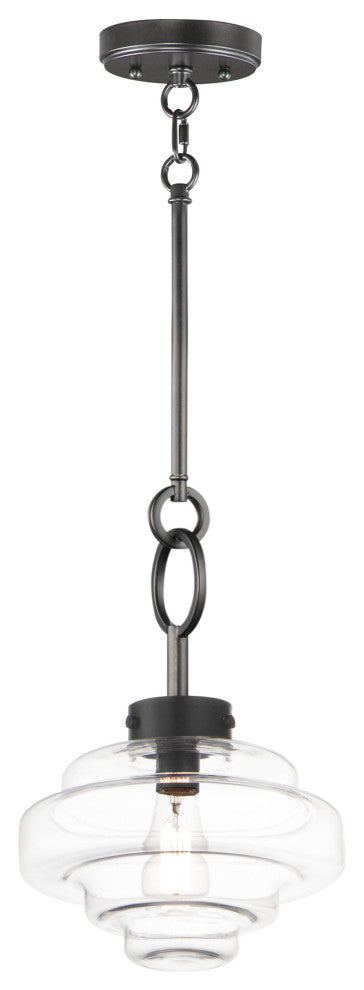 Maxim 11122CL Harbor 12"W Pendant - Black