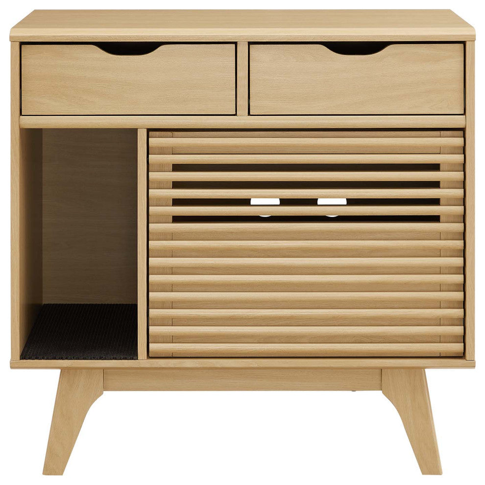 Render Cat Cabinet - Oak
