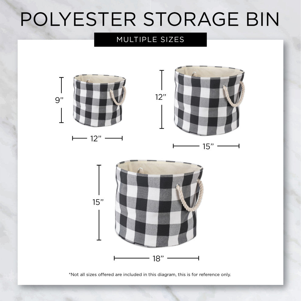 DII Polyester Bin Tri Color French Blue Round Large 15"x16"x16"