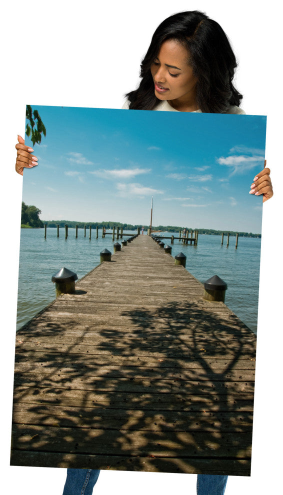 Endless Dock Landscape Photography Unframed Wall Art Print, 24" X 36"