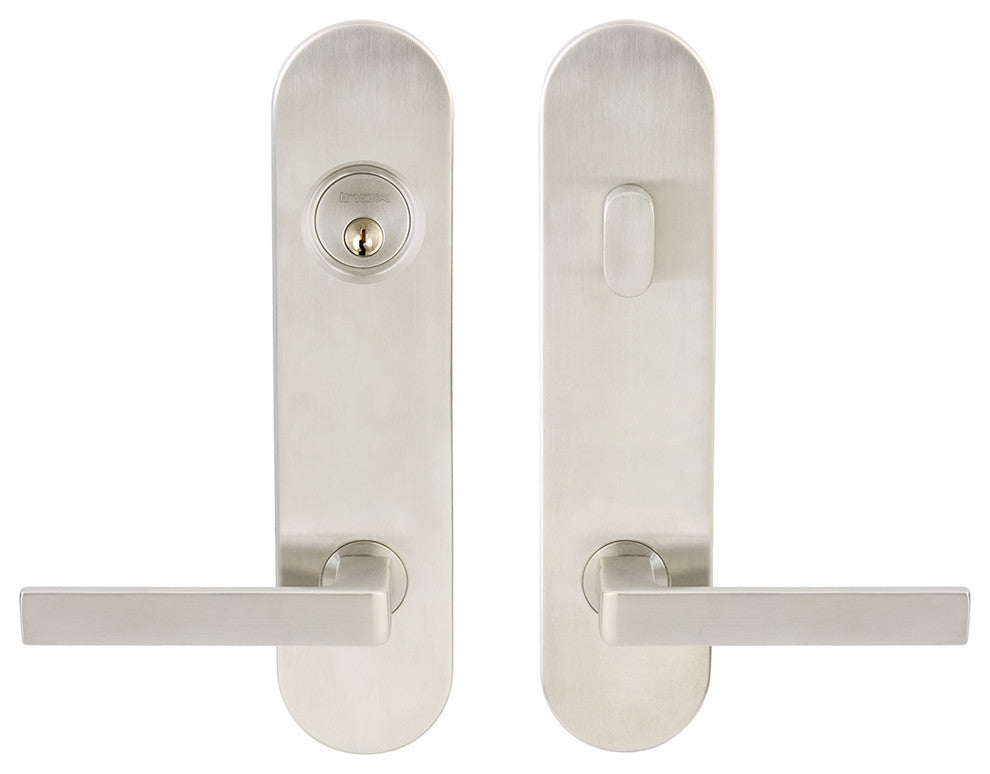 Tokyo Lever, Tubular Entry, Single Cylinder, Right Hand, Satin Stainless Steel