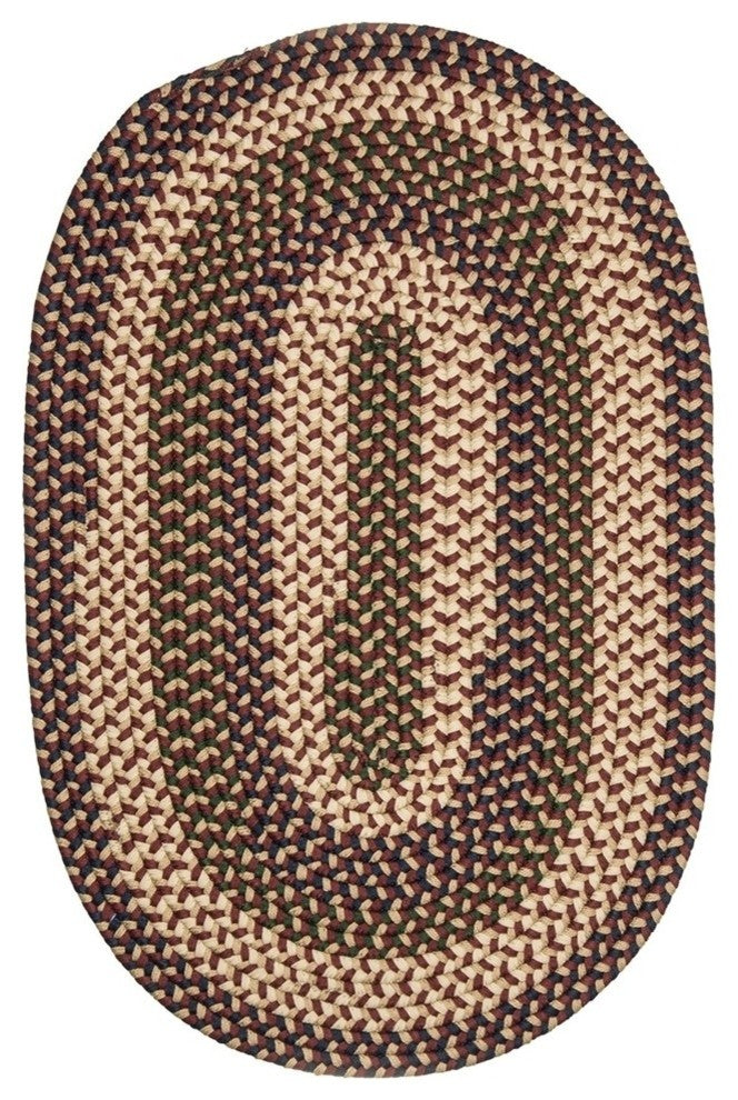 Colonial Mills Brook Farm BF92 Burgundy Traditional Area Rug, Oval 5'x8'