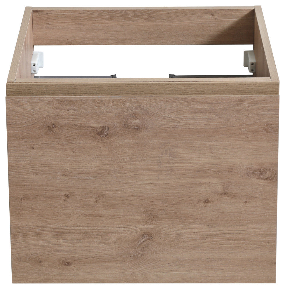 Balli 24" Wall-Mount Modern Bathroom Vanity, White Oak