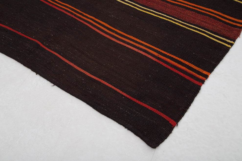 Rug N Carpet - Handmade Turkish 5' 0'' x 11' 11'' Vintage Goat Hair Kilim Rug
