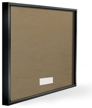 Bold Bright Blue Abstract Cacti Painting Oversized Framed Giclee, 16"x20"